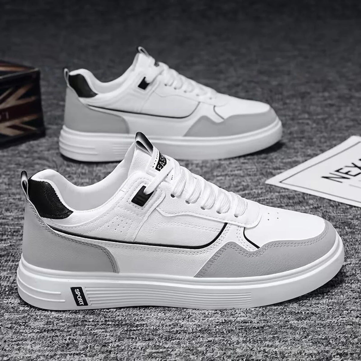 Echor ESMGOD, White Gym Shoes for Men Sneakers For Men (White , 8)